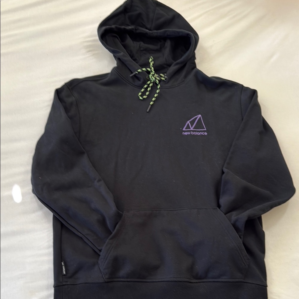 New Balance Black and Purple Men's Hoodie